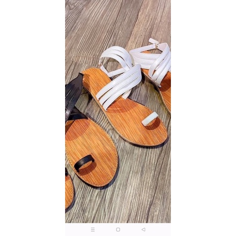 Giày dép nữ | Sandal xỏ ngón cách điệu dây chéo cuốn cổ chân đế vân gỗ đi biển đi chơi độc lạ hàng đẹp