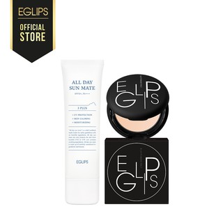 Combo Nền Chuẩn Xinh - Kem Chống Nắng Sun Mate 50ml + Phấn Phủ Eglips Blur Powder Pact 9g - Eglips Official Store