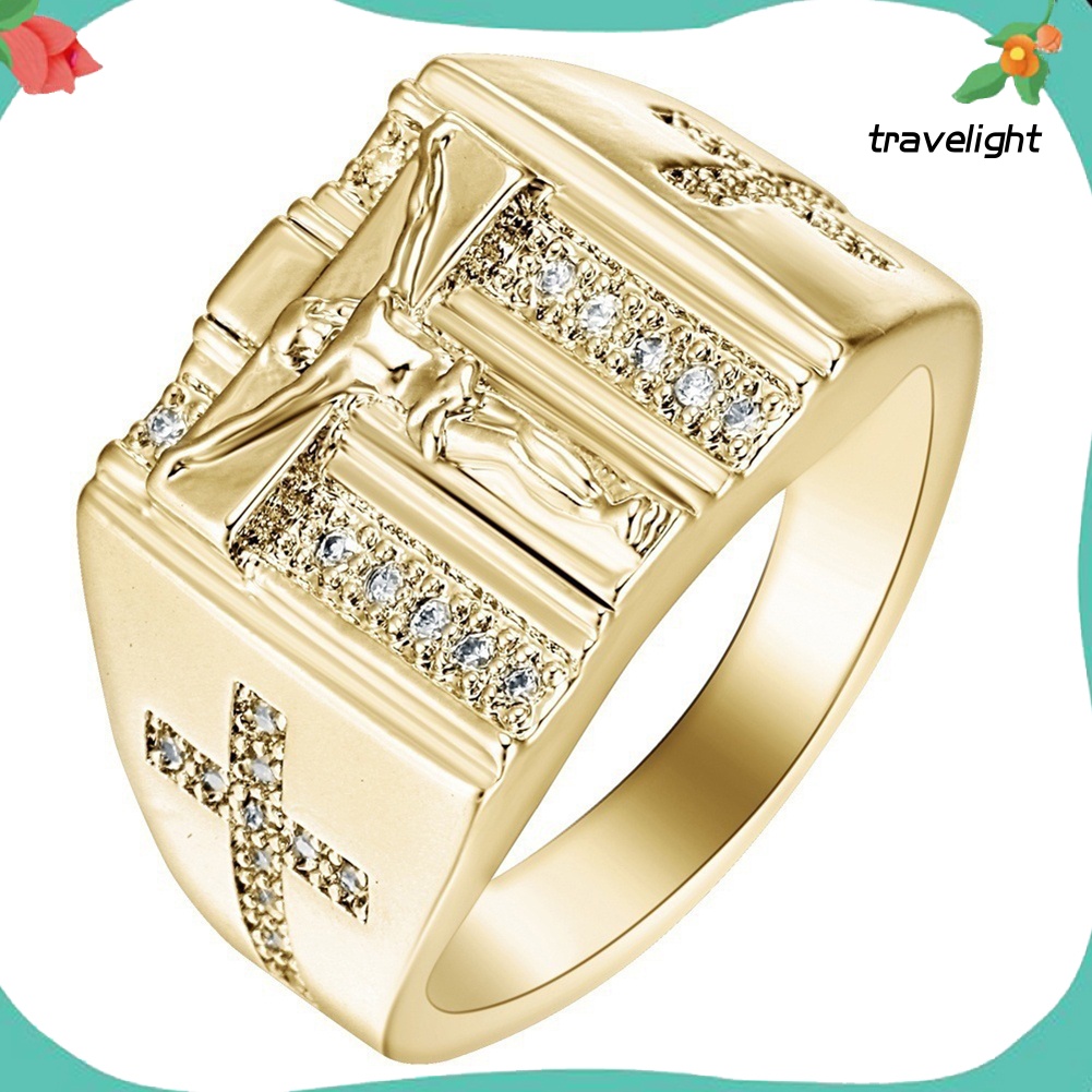 Nhẫn Hình Thánh Giá Đính Đá Thời Trang Cho Nam Và Nữ