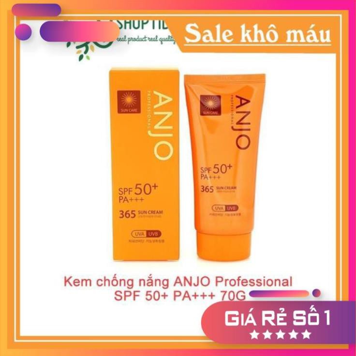 Kem Chống Nắng Anjo dưỡng ẩm, dịu nhẹ và bảo vệ da Professional SPF 50+PA+++ 365 Sun Cream 70g NPP Shoptido