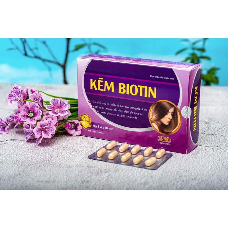 Kẽm biotin Goldwings _ giảm rụng tóc sáng da