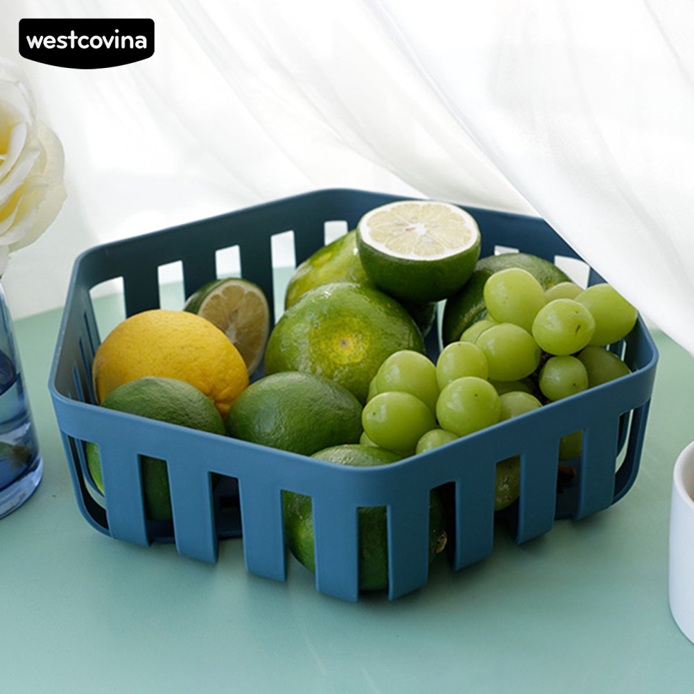 WEST✦ Multifunctional Plastic Kitchen Hollow Out Wash Fruit Drain Basket