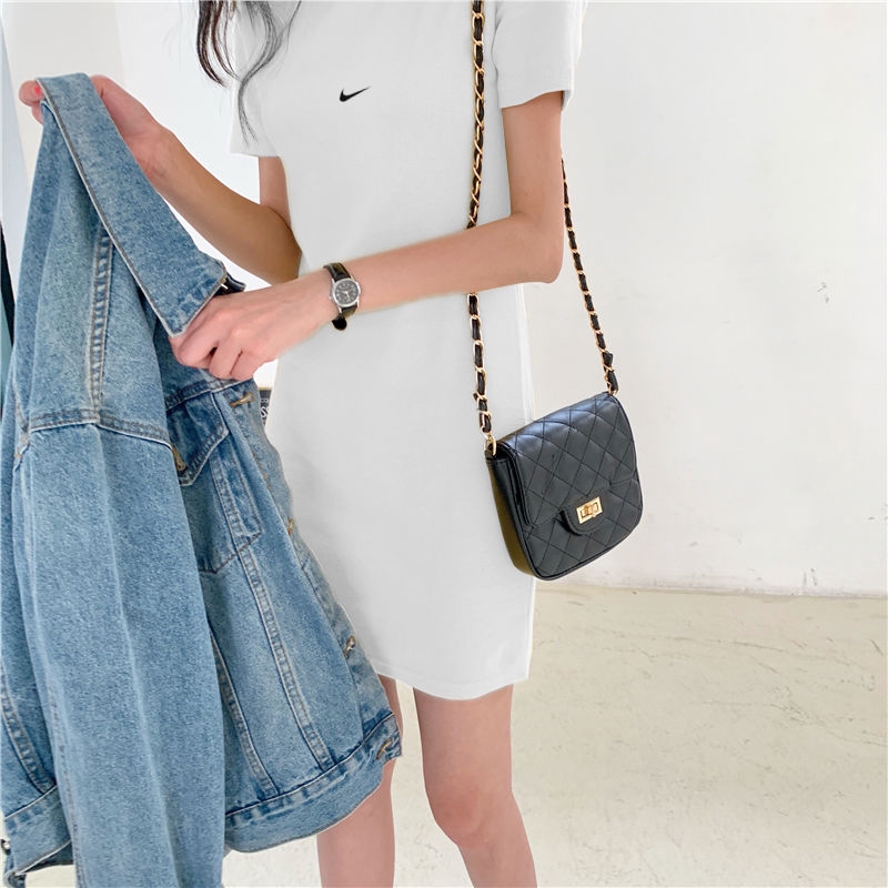 Đầm Thun Cotton Ngắn Tay Phong Cách Hàn Quốc Năng Động Dành Cho Nữ | BigBuy360 - bigbuy360.vn