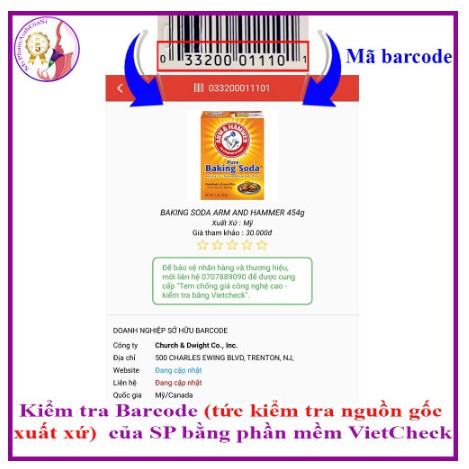 BỘT PURE BAKING SODA USA MỸ 454G