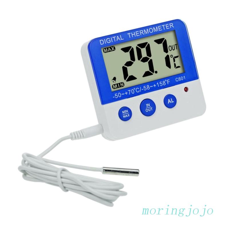 Nhiệt Kế Kỹ Thuật Số Cho Tủ Lạnh Có Nam Châm Sau Lưng Màn Hình LCD