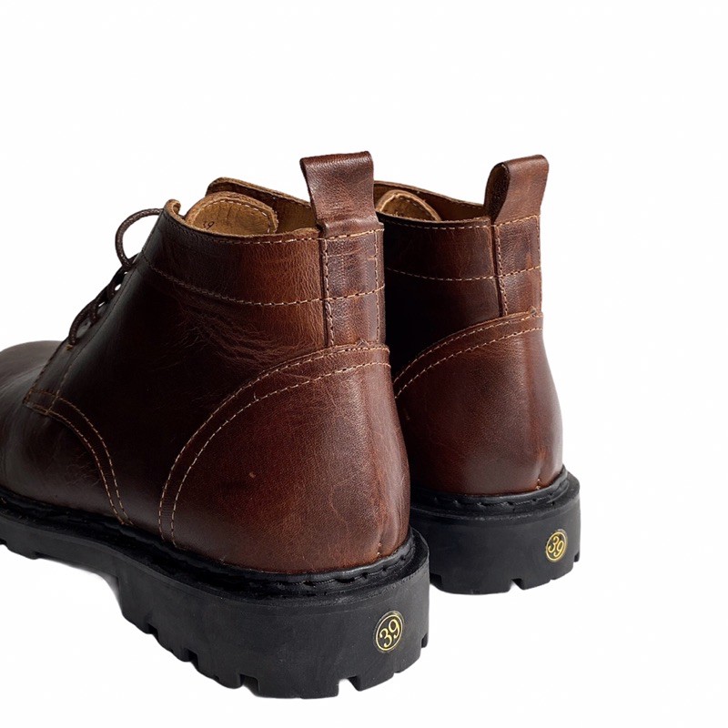 Giày nam boot cổ lửng TEFOSS HN008 Nâu size 38-44 cá tính