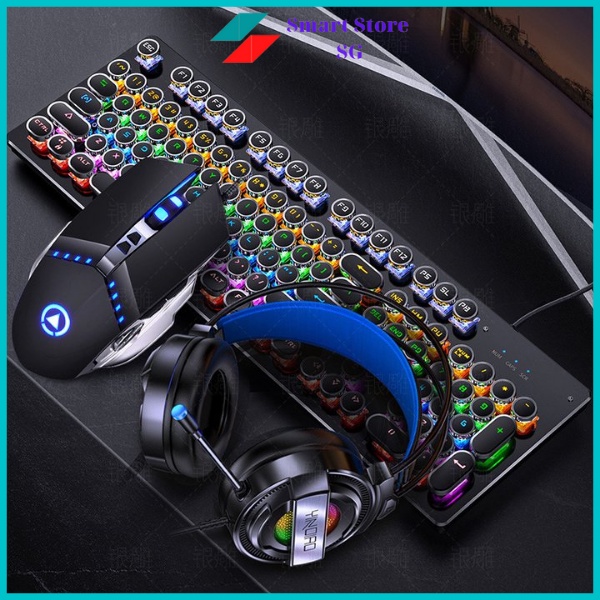 Bàn Phím Máy Tính, Bàn Phím Cơ Gaming Cho PC, Laptop Cao Cấp T907 Esports Pro 2021 Nâng Cấp Có 20 Chế Độ LED RGB