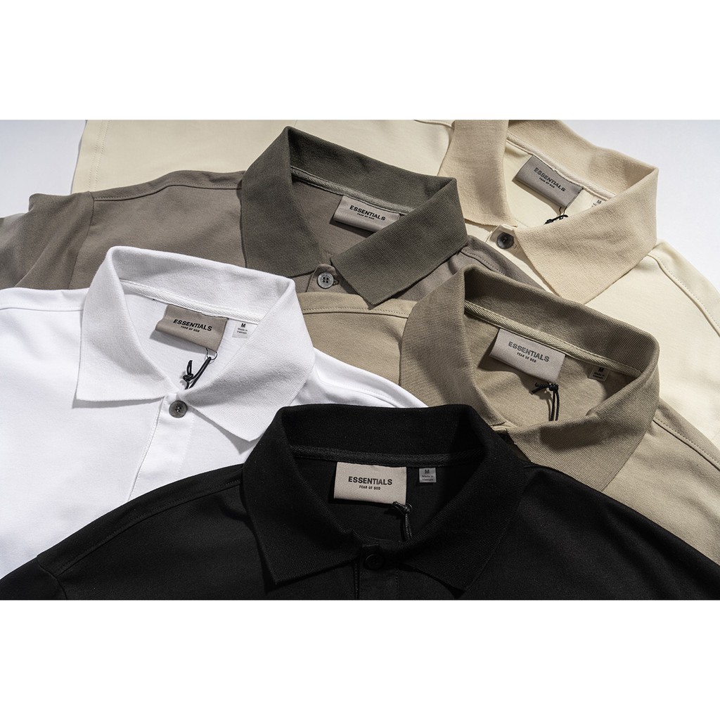 Áo Thun Nam FEAR OF GOD FOG ESSENTIALS Tay Ngắn Cổ Bẻ In Chữ Thời Trang Phong Cách Nhiều Màu Tùy Chọn | BigBuy360 - bigbuy360.vn