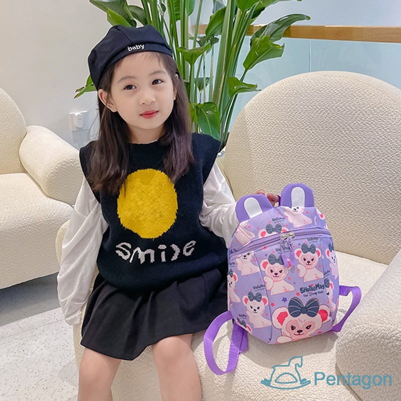 Ba Lô Đi Học Có Dây Chống Thất Lạc Họa Tiết Hoạt Hình Thời Trang Theo Phong Cách Phương Tây Cho Bé