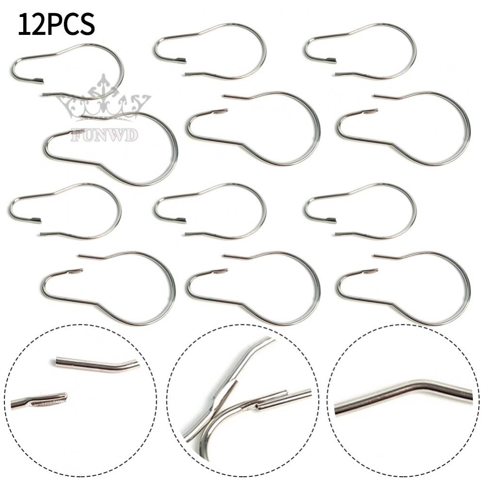 Bộ 12 Khoen Treo Rèm Nhà Tắm Bằng Thép Không Gỉ Tiện Dụng