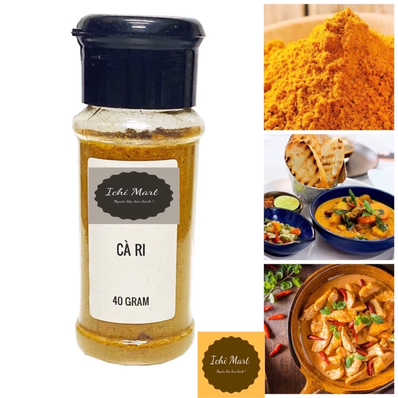 Cà ri 40g, Ướp bột cà ri với cá, gà để nấu các món cà ri, xào lăn, khô gà lá chanh