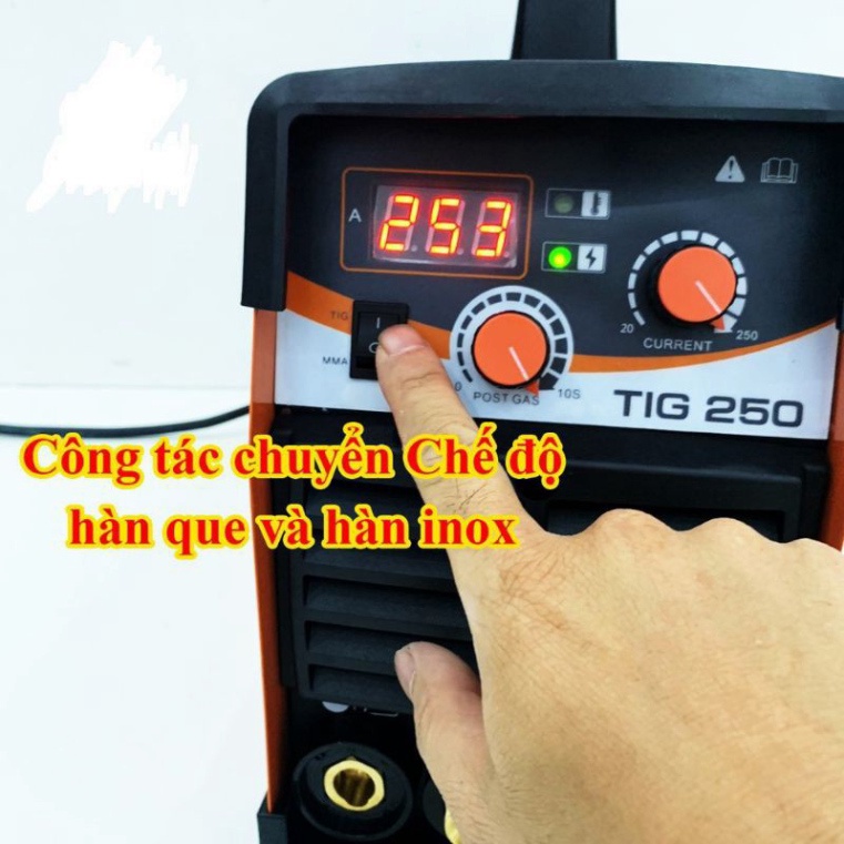Máy hàn tig jasic 2 chức năng tig 250,máy hàn khí và que