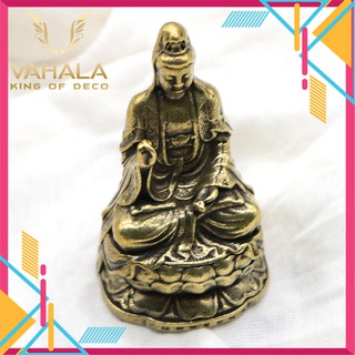 ⚡️ĐỒ ĐỒNG⚡️Tượng phật quan âm ngồi trên đài sen - vật phẩm phong thủy độc đáo