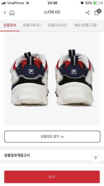 Giày Fila Kids Fila Mẹ và Bé Authentic Korea Chính Hãng 💯%