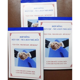 Combo 3 Cuốn Sổ Cọc Nhà Đất Mẫu 3 Liên Cao Cấp Mới Nhất