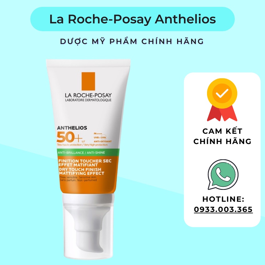 Kem chống nắng giúp kiểm soát bóng nhờn & bảo vệ da trước tia UVB UVA SPF 50+ La Roche-Posay Anthelios XL Dry Touch 50ml