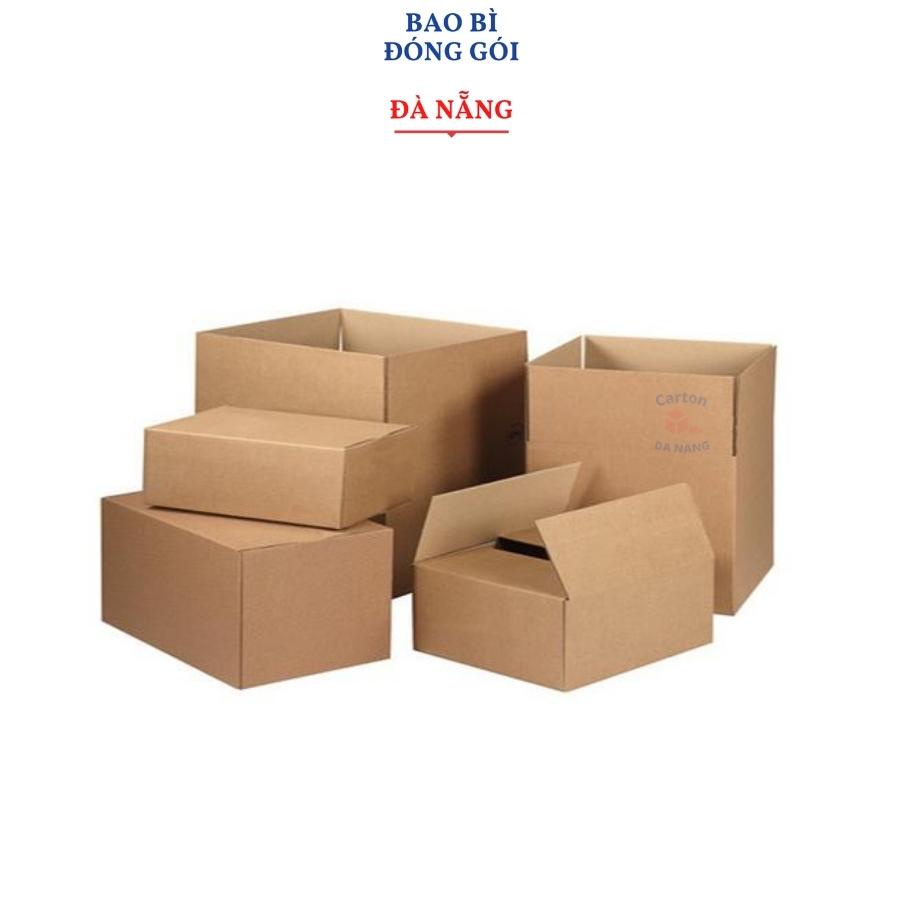 Hộp carton gói hàng, đầy đủ kích thước, hộp dày dặn, sóng B cứng cáp, chịu lực tốt