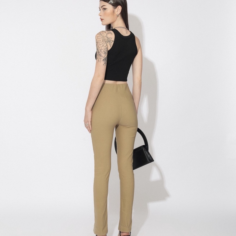 25 STUDIO Quần xẻ tà nữ cạp chun cao Jersey Pants