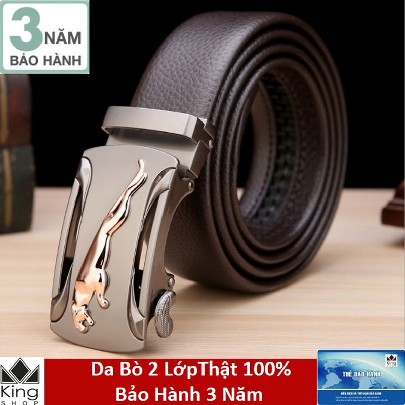 Thắt Lưng Dây Nịt Nam Da Bò 100% 2 Lớp Khóa Tự Động - Đồ Da Kingshop