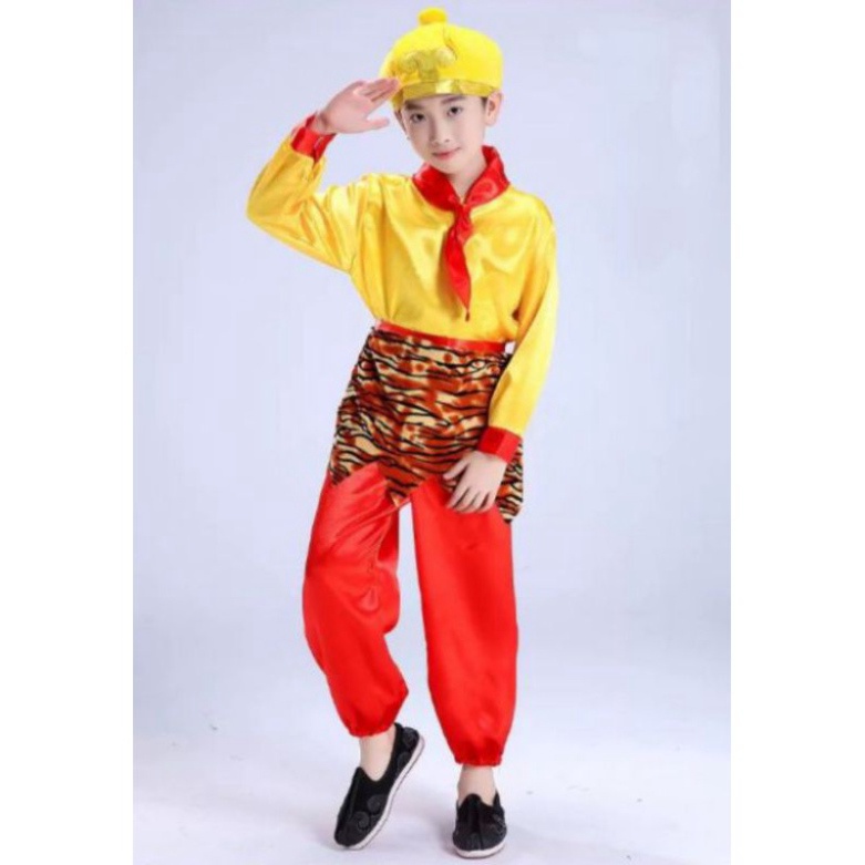 Bộ Đồ Tôn Ngộ Không Trẻ Em Kèm Ảnh Thật - Tặng Kèm Mặt Nạ