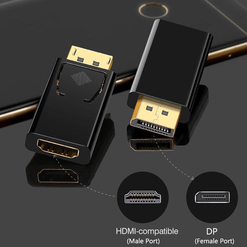 Đầu chuyển đổi Display Port DP 4K sang HDMI cho PC TV laptop máy vi tính