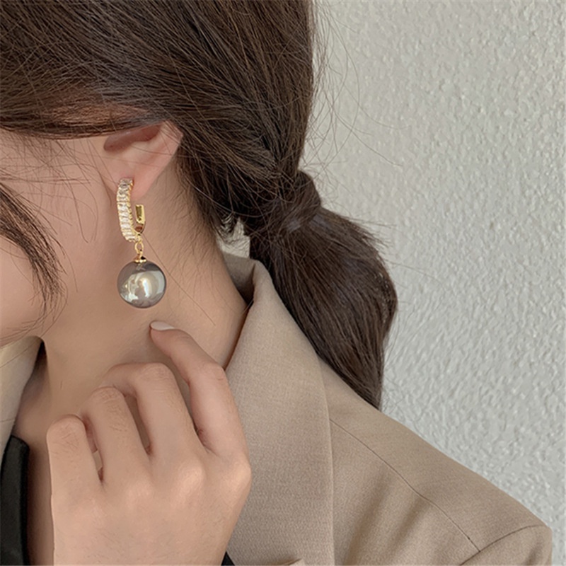 Bông Tai Mạ Bạc 925 Đính Ngọc Trai Nhân Tạo Phong Cách Hàn Quốc Mới 2022