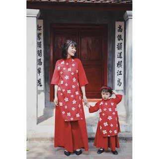 Áo dài hoa anh đào - bé