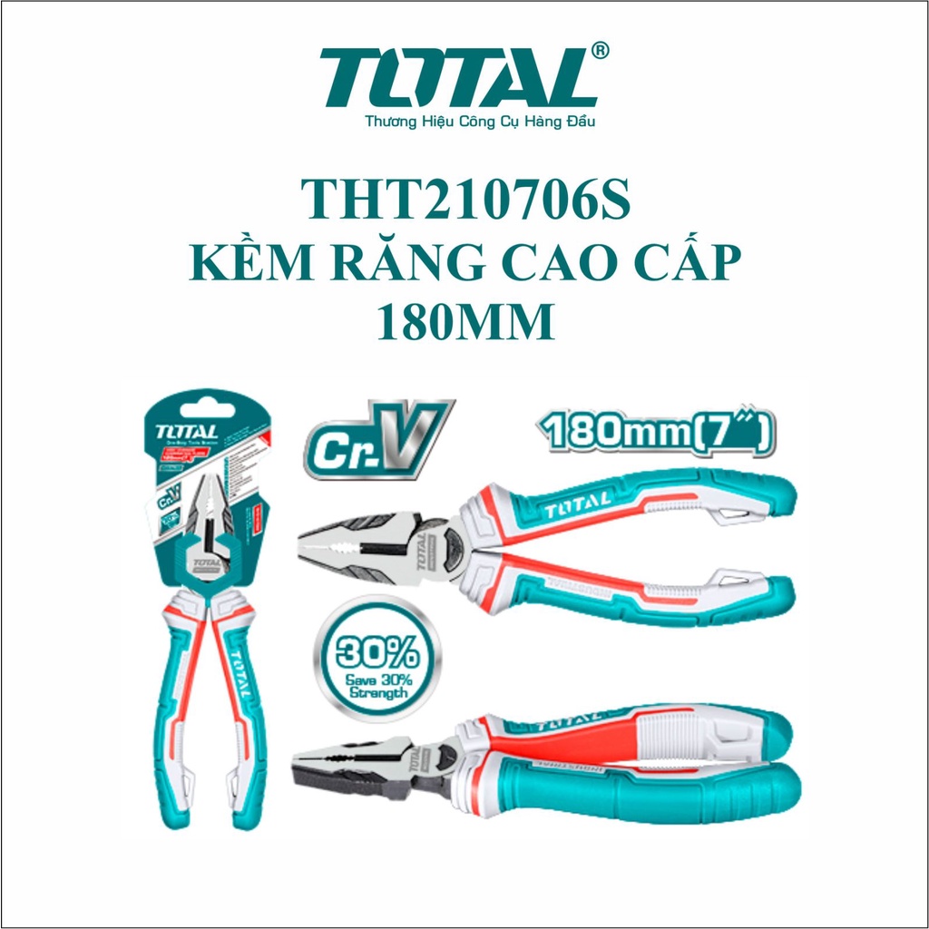 7&quot; (180mm) Kìm điện cao cấp Total THT210706S