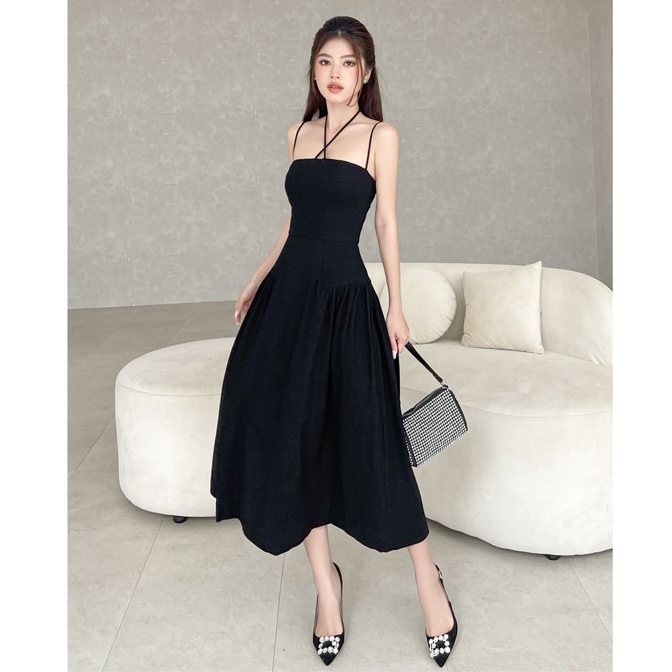 Đầm maxi dây buộc chéo , Peace House Clothing
