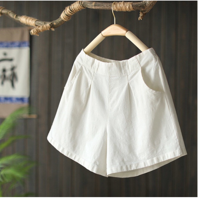 Quần short nữ cạp cao Thu Hà quần đùi kaki bền mát, thiết kế trẻ trung năng động QKH.48