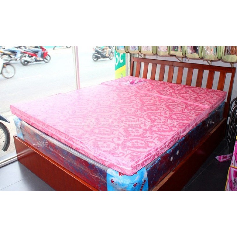 Nệm PE Gấp 3 Hàn Quốc Áo Gấm Valize 100 X 195 X 9 Cm- GIAO NHANH 2H TẠI HỒ CHÍ MINH