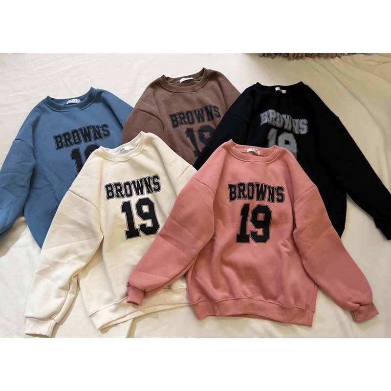 Áo sweater nỉ bông dáng rộng hàng Quảng Châu 3158