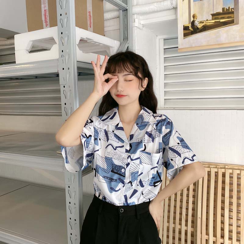Áo sơ mi voan tay ngắn xinh xắn dành cho nữ