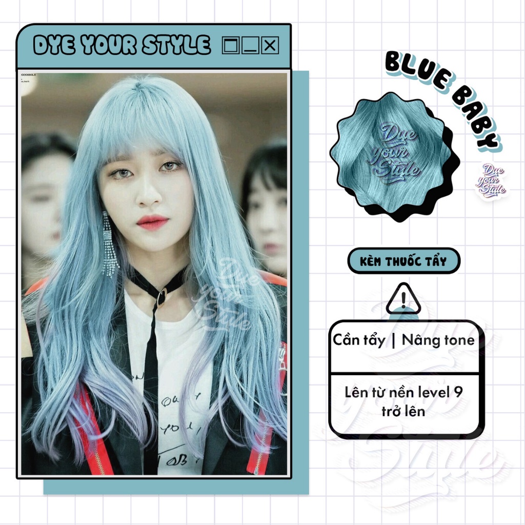 (TẶNG TẨY) THUỐC NHUỘM BLUE BABY