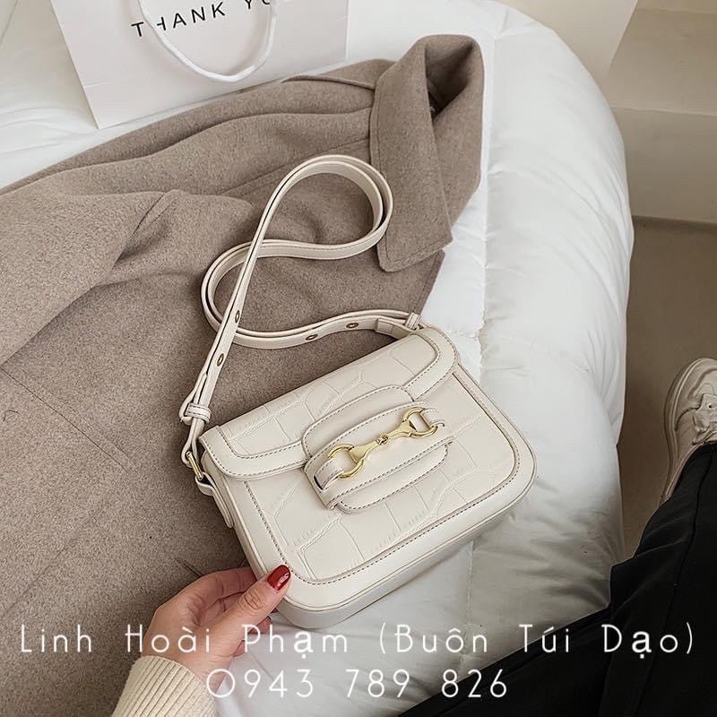 Túi đeo chéo dáng hộp basic cho nữ (ảnh thật)