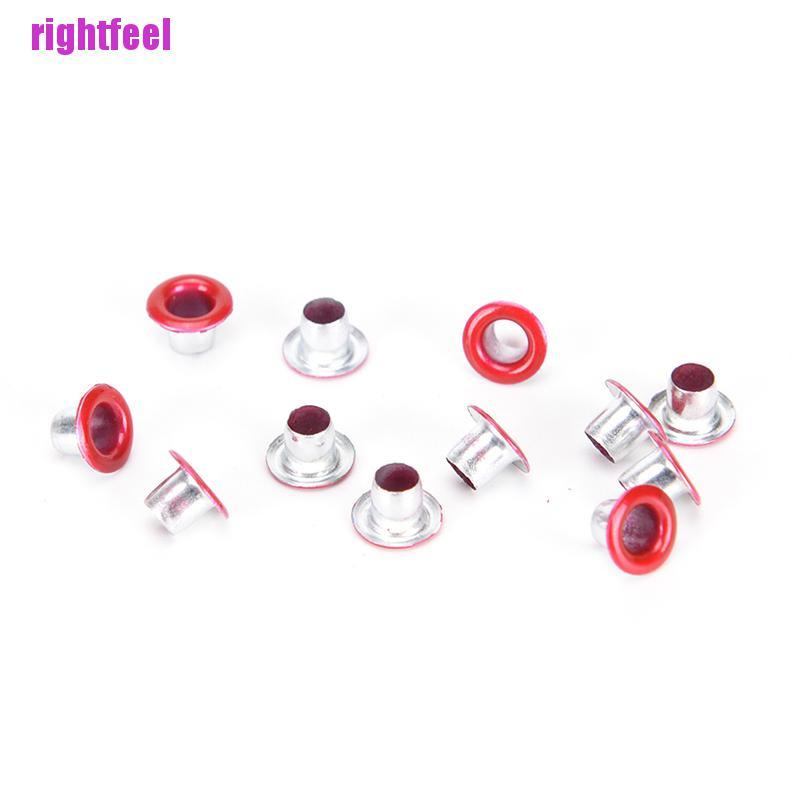 Rightfeel 100pcs 3mm Scrapbook Eyelet Random Mixed Color Metal eyelets For DIY clothes New