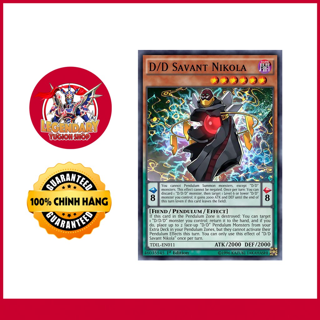 [EN][Thẻ Bài Yugioh Chính Hãng] D/D Savant Nikola