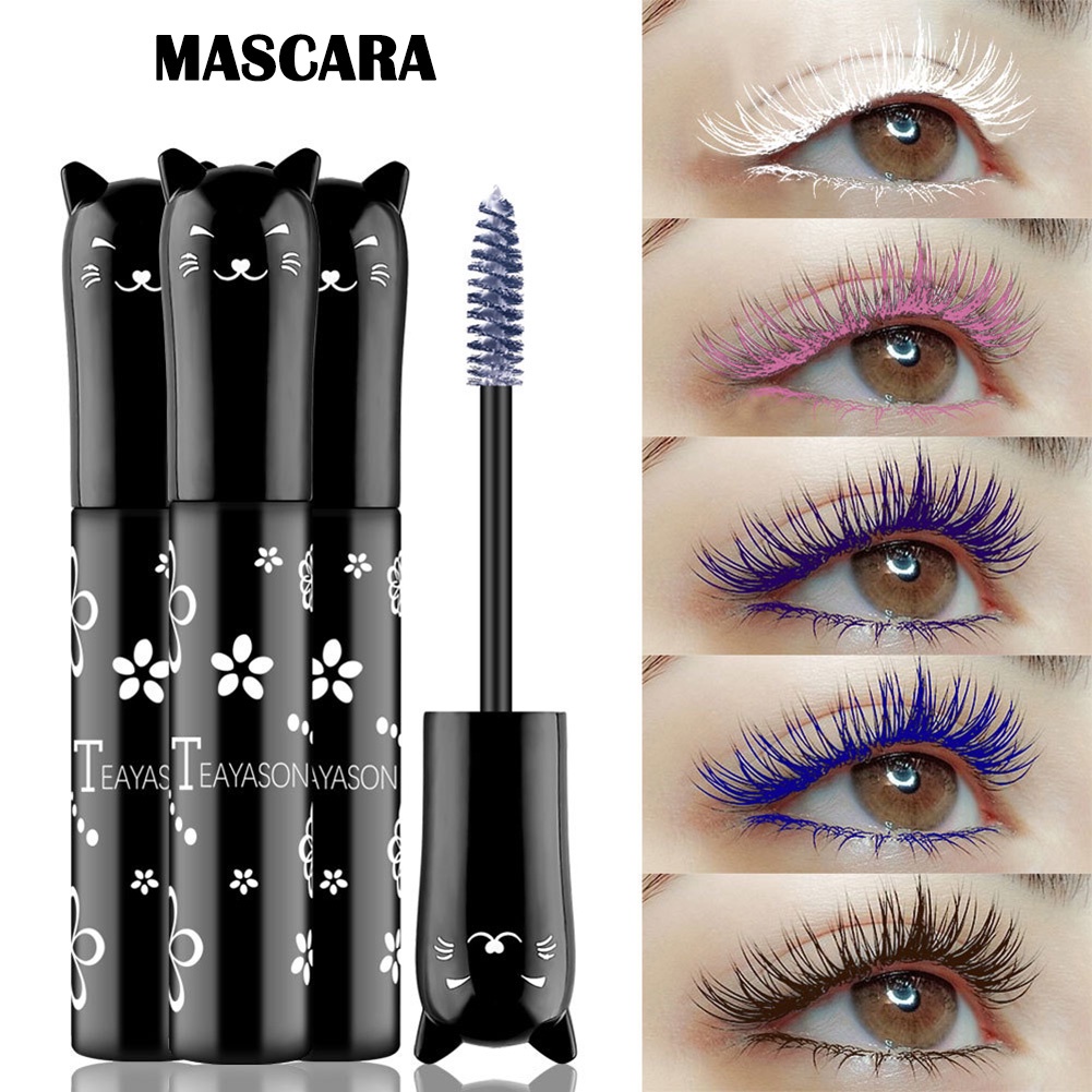 [Hàng mới về] Mascara sợi 3d nhiều màu sắc chống thấm nước chuốt dài mi