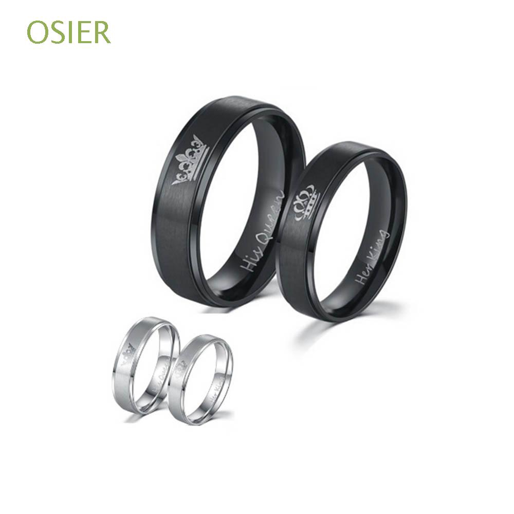 Nhẫn khắc chữ HIS Beauty / Her Beast độc đáo cho cặp đôi