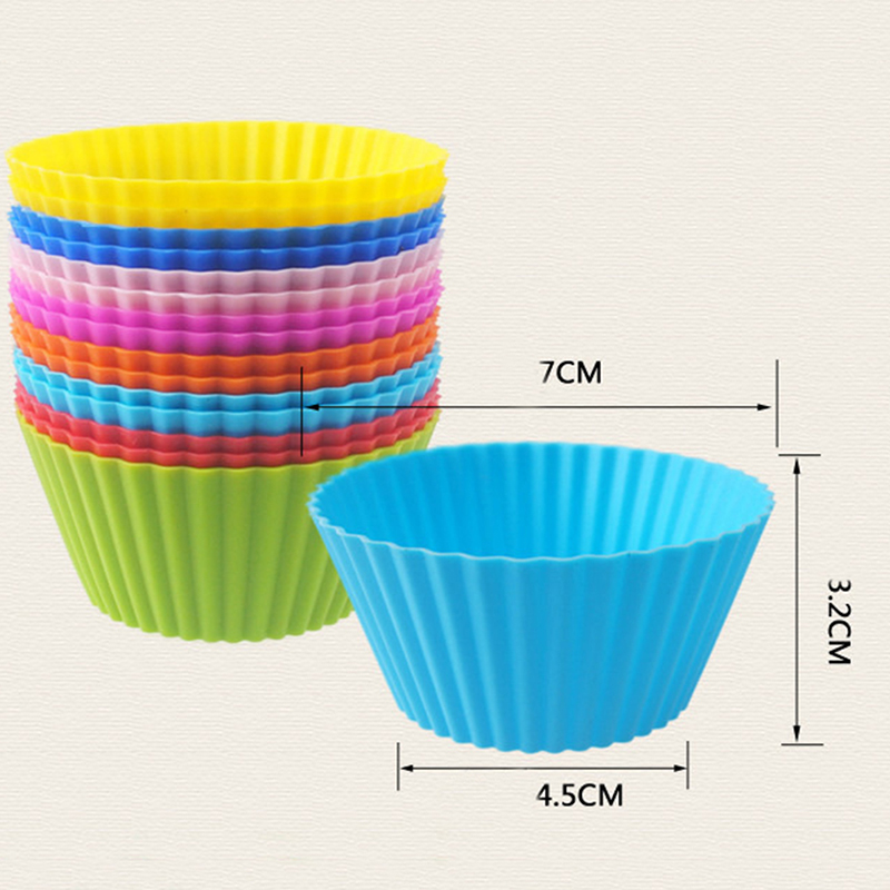 1 Pcs Silicone Cake Cupcake Liner Baking Cup Mold Muffin Round Cup