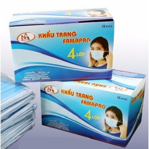 1 hộp Khẩu trang y tế Nam Anh 4 lớp [ kháng khuẩn] 1 hộp 50 Cái