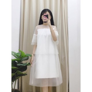 [FREE SHIP - GIÁ XẢ LỖ] Váy trắng suông 3 tầng [GIÁ SỈ]
