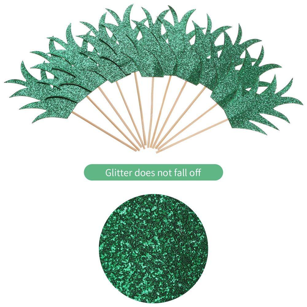 YNATURAL Set 24 Que Cắm Trang Trí Bánh Cupcake Chủ Đề Quả Dứa Nhiệt Đới