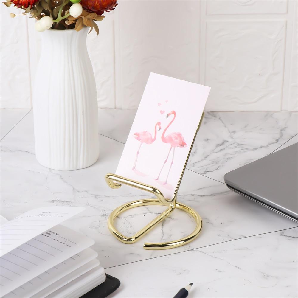 LEISURE Giá Đỡ Thẻ Để Bàn Bằng Kim Loại Thiết Kế Dễ Thương
