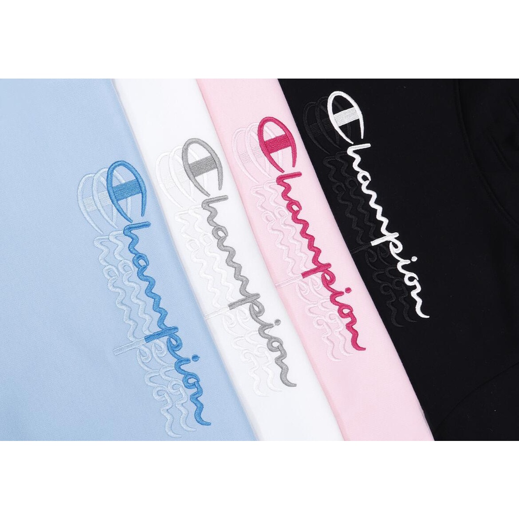 Áo hoodie có nón dài tay thêu chữ Champion 3D mới