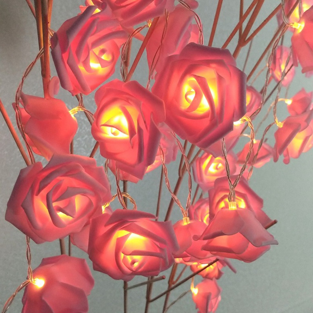 Dây Đèn LED Hình Hoa Hồng Trang Trí Tiệc Cưới / Lễ Hội