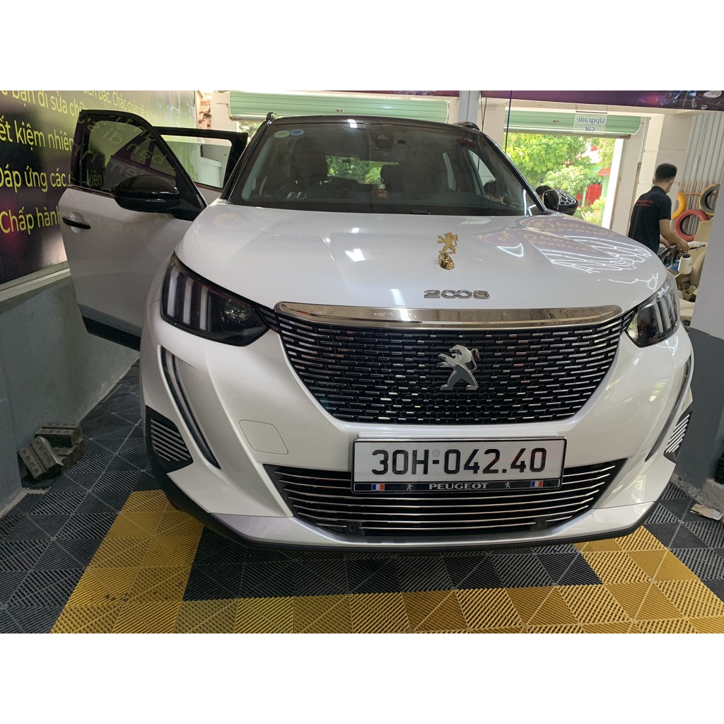Nẹp trang trí phần đầu cản trước PEUGEOT 2008, ốp trang trí cản trước 2008, thanh dán trang trí 2008