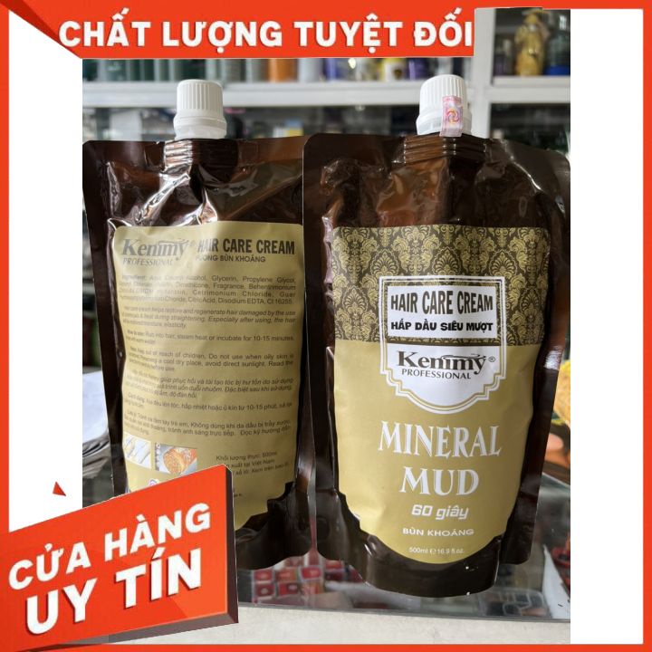 TÚI HẤP DẦU KENIMY HƯƠNG BÙN KHOÁNG 500ML phục hồi tóc hư tổn -bạn có thể dùng thay dầu xả hàng ngày ,mùi hương thơm lâu