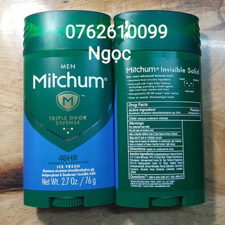 Lăn khử mùi MITCHUM ICE FRESH sáp trắng ( 76g )