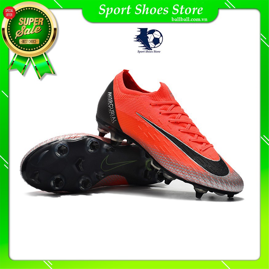 Giày Đá Bóng Nam Mercurial Vapor 6 Elite SG Thanos| Giày Đá Bóng Đá Banh Sân Cỏ Tự Nhiên